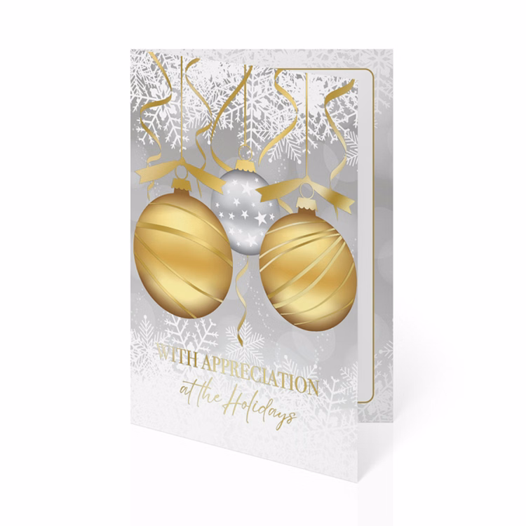 Golden Appreciation Holiday Folded Calendar Cards