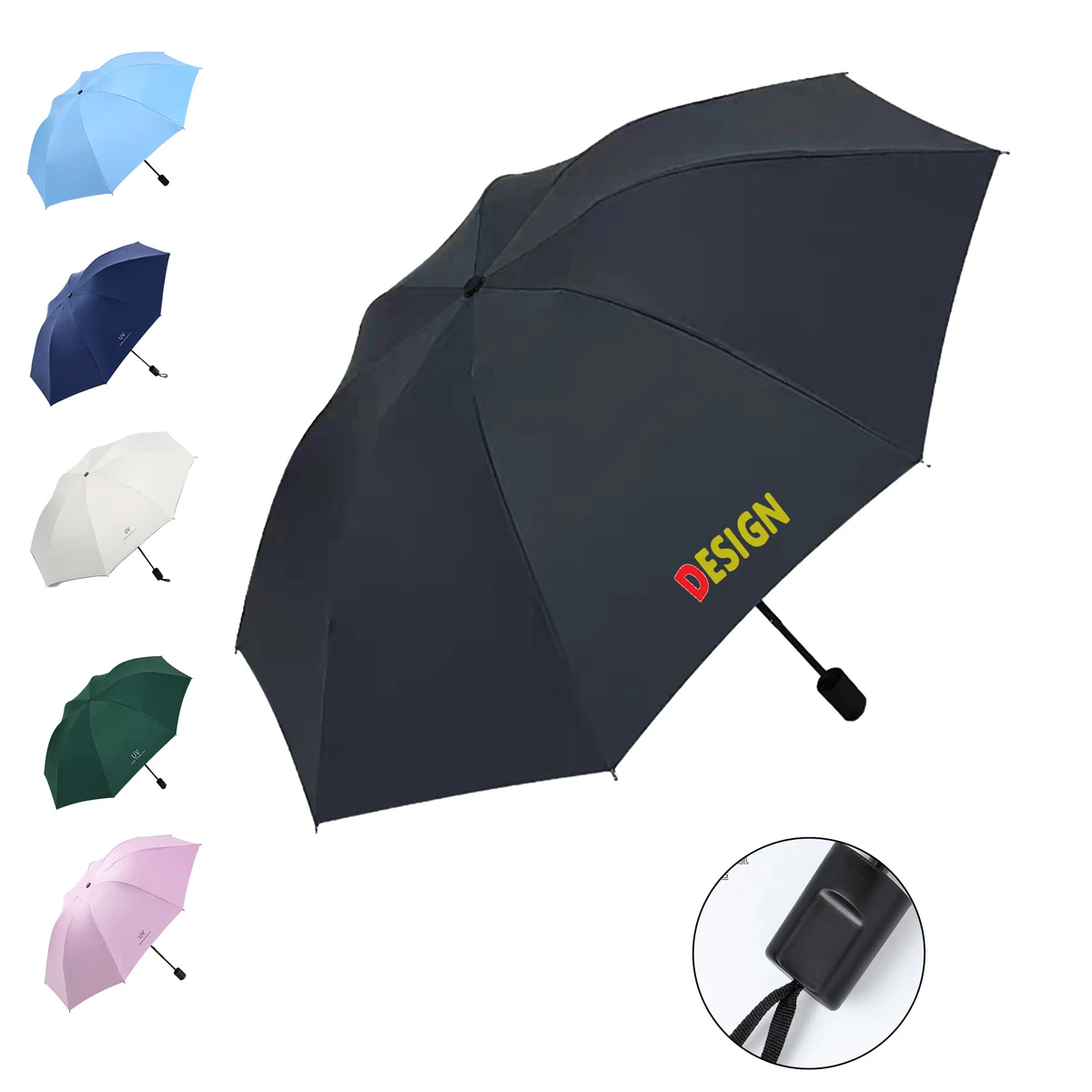 Manual Compact Rain And Shine Umbrella 1