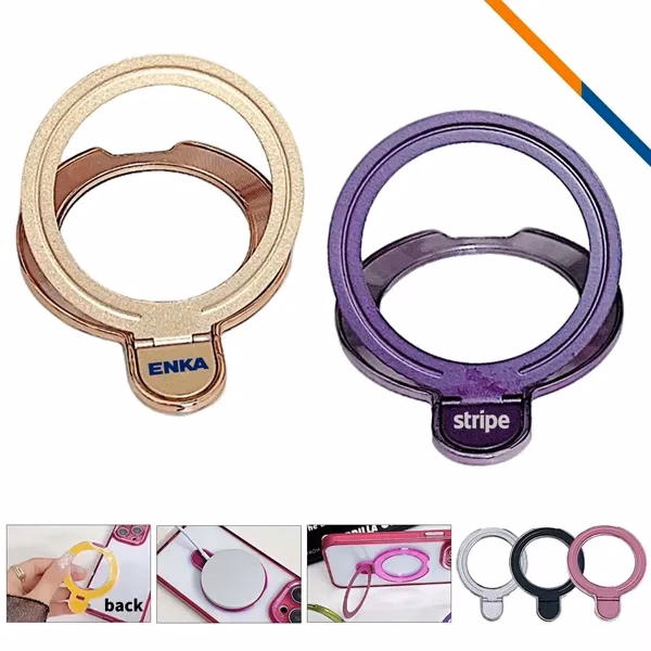 Custom Metal Tillie Phone Ring Stand — Magnetic & Wireless-Charging Compatible Giveaway