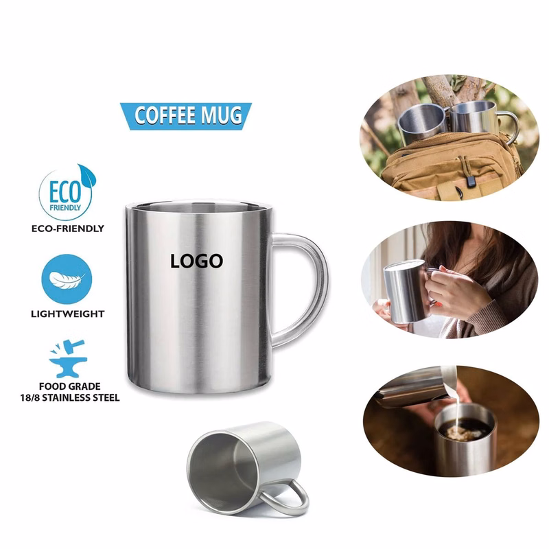 11oz Stainless Steel Coffee Mug with Handle