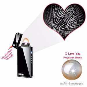 Arc Flame Lighter With Love Message Shadow And USB Charging