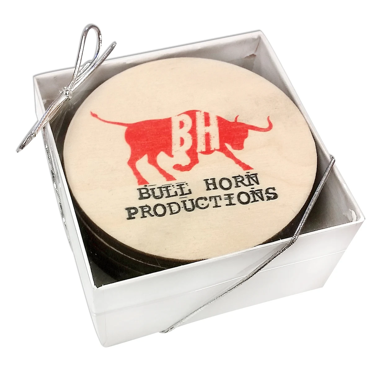 Ultra Vivid Birch Wood Coaster Set of 2 1