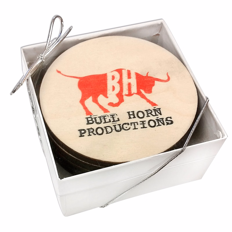 Ultra Vivid Birch Wood Coaster Set of 4