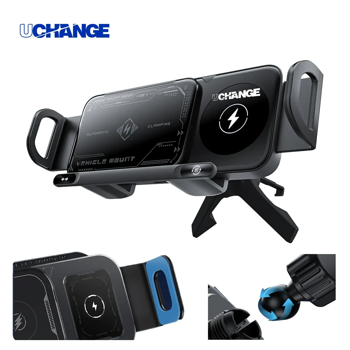 Foldable-Phone Wireless Car Charger Mount 1