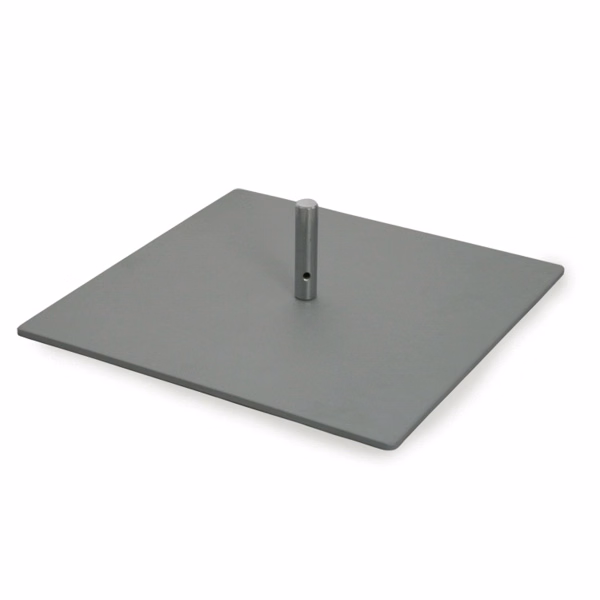 12" Square Powder Coated Steel Base