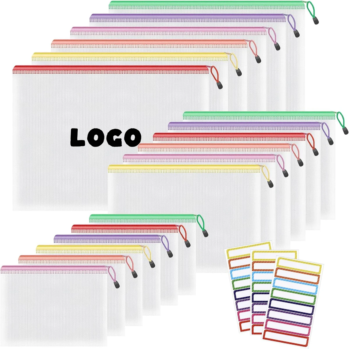 MOQ100 A4 Letter Size Transparent Zipper Bag 1