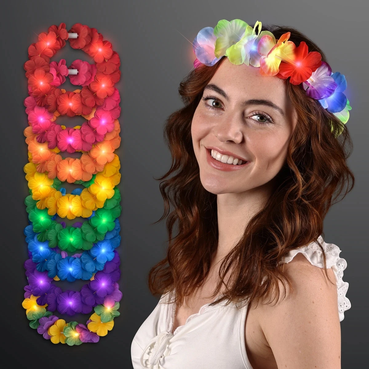 LED Value Flower Crowns, Lei Headband 1