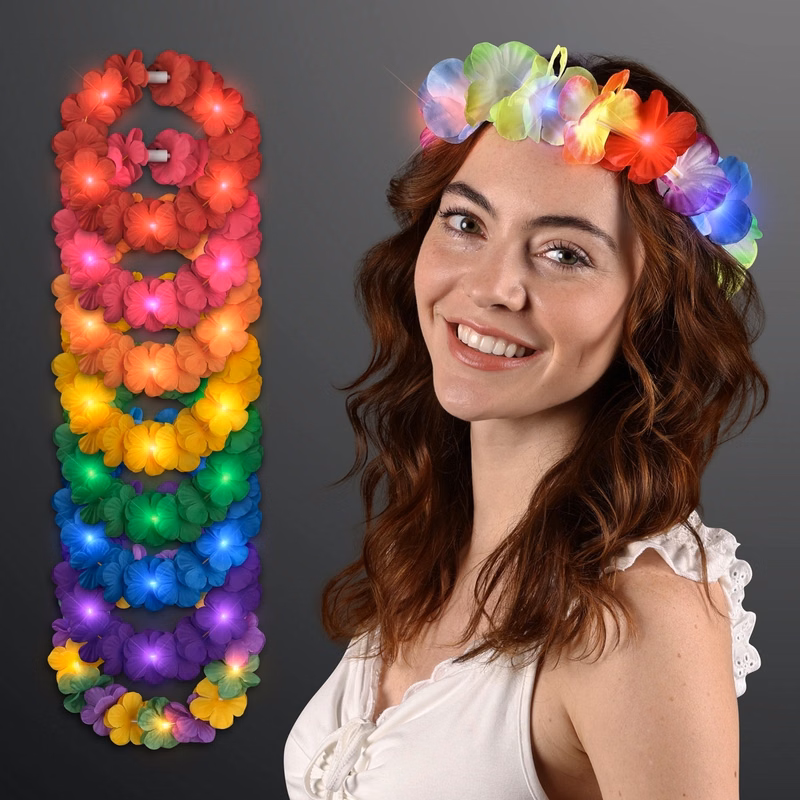 LED Value Flower Crowns, Lei Headband