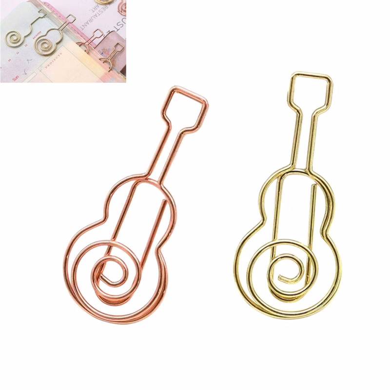 Music Note Guitar Clips?CCreative Metal Page Markers for Music Lovers