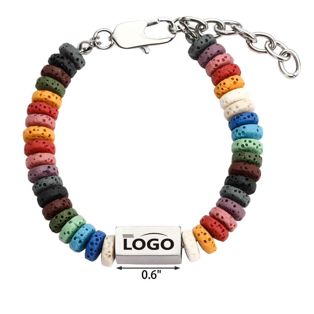 MOQ 50 PCS Colorful Volcanic Stone Bracelet 1
