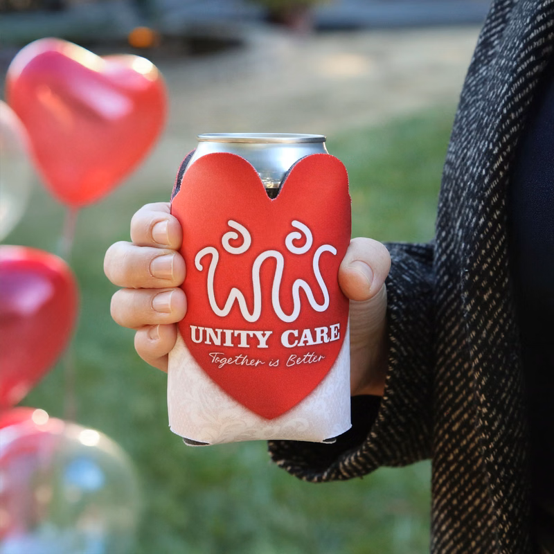 American Made Heart Can Cooler