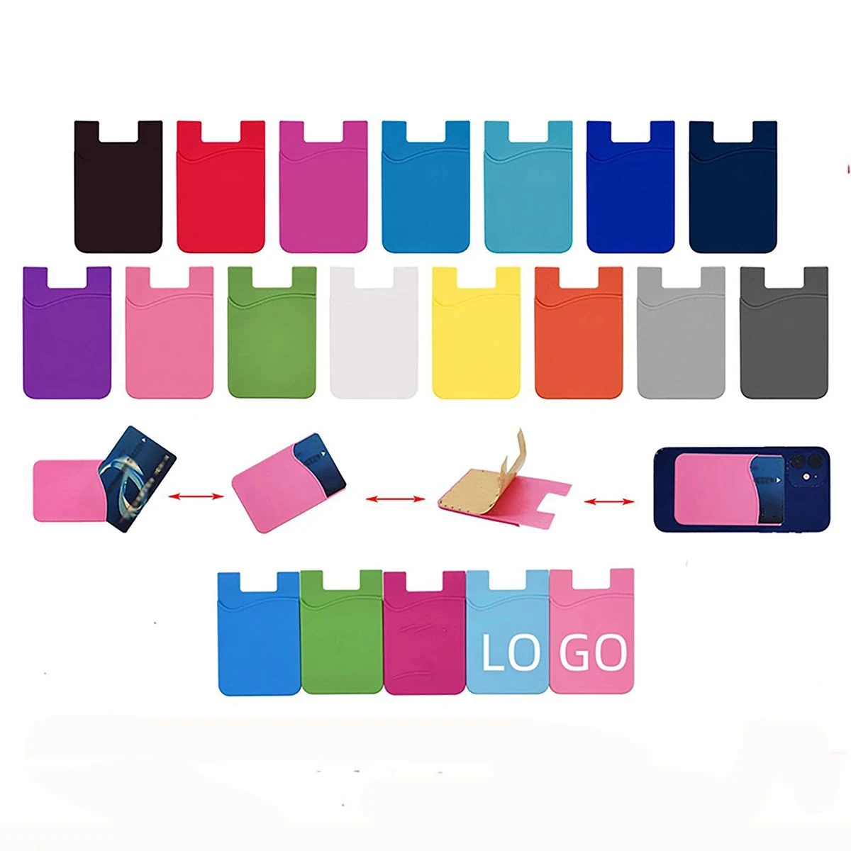 Silicone Phone Wallet Card Case 1