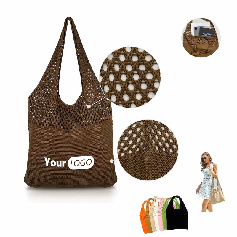 Hollow Knitted Shoulder Bags Women Handbag Summer Beach Tote