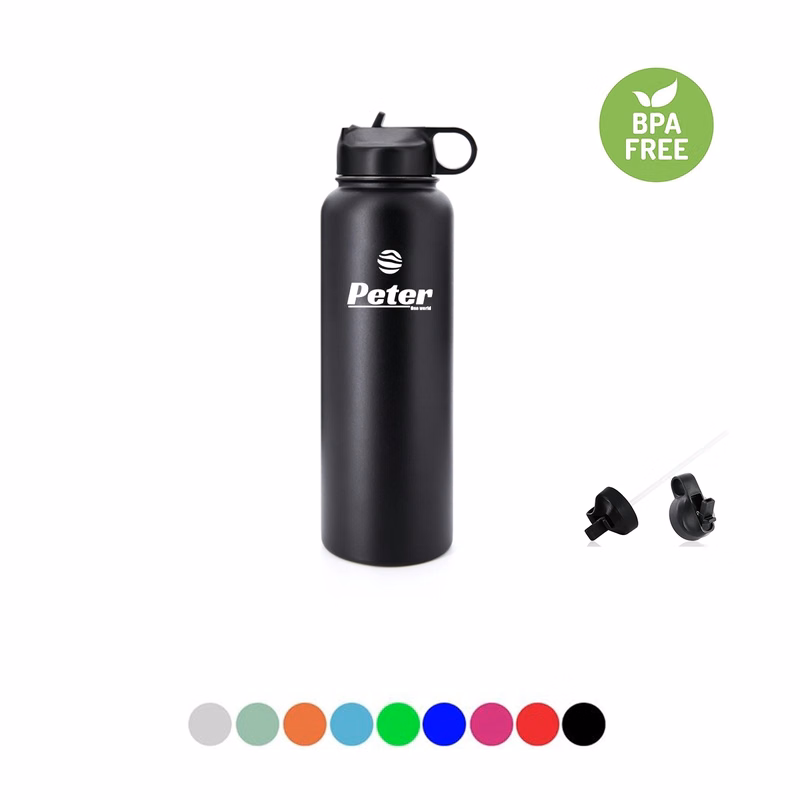 40 oz Stainless Steel Water Bottle With Straw Lid