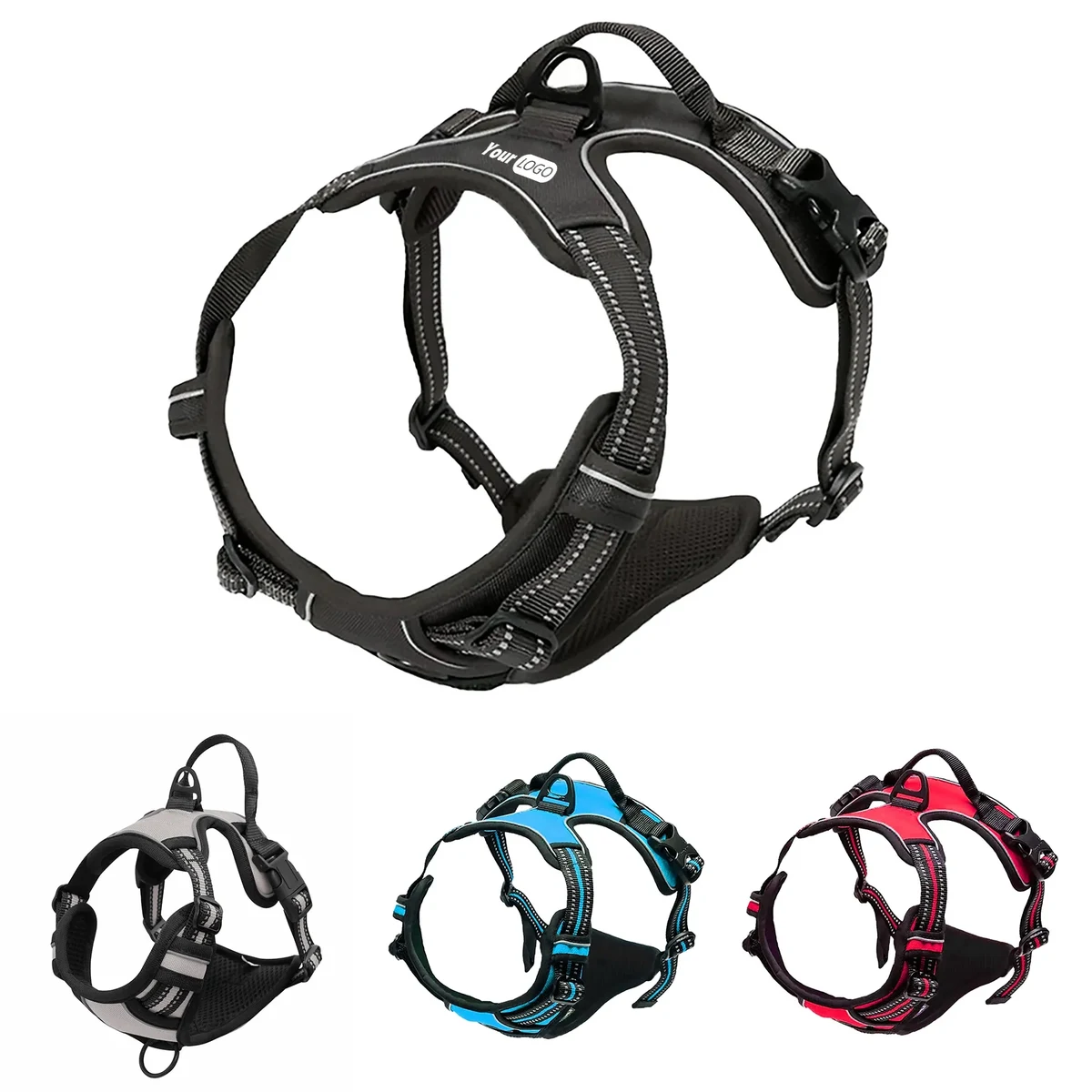 Polyester Reflective Medium And Large Dog Harness 1