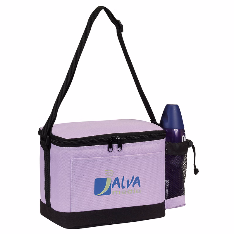 Insulated 6 Pack Cooler with Bottle Holder