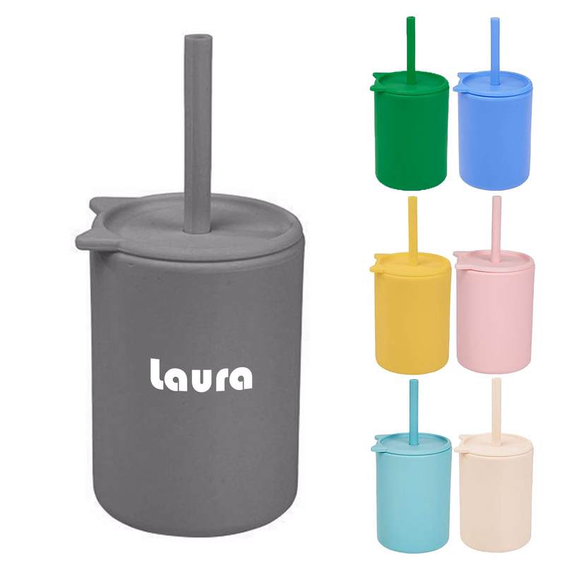 Silicone Anti-Spill Toddler Cup With Straw