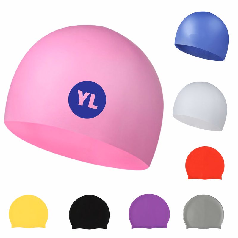 Skin Friendly Non Slip Silicone Swimming Cap MOQ 30PCS