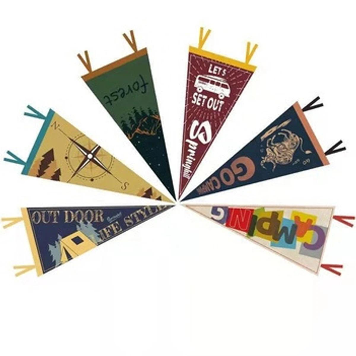 8" x 18" Custom Full Color Felt Pennant 1