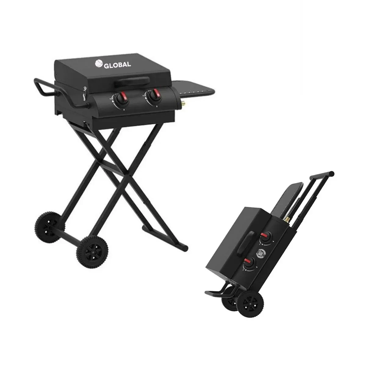 BBQ Gas Barbecue 2 Burners Traveler Portable Gas Grill 1