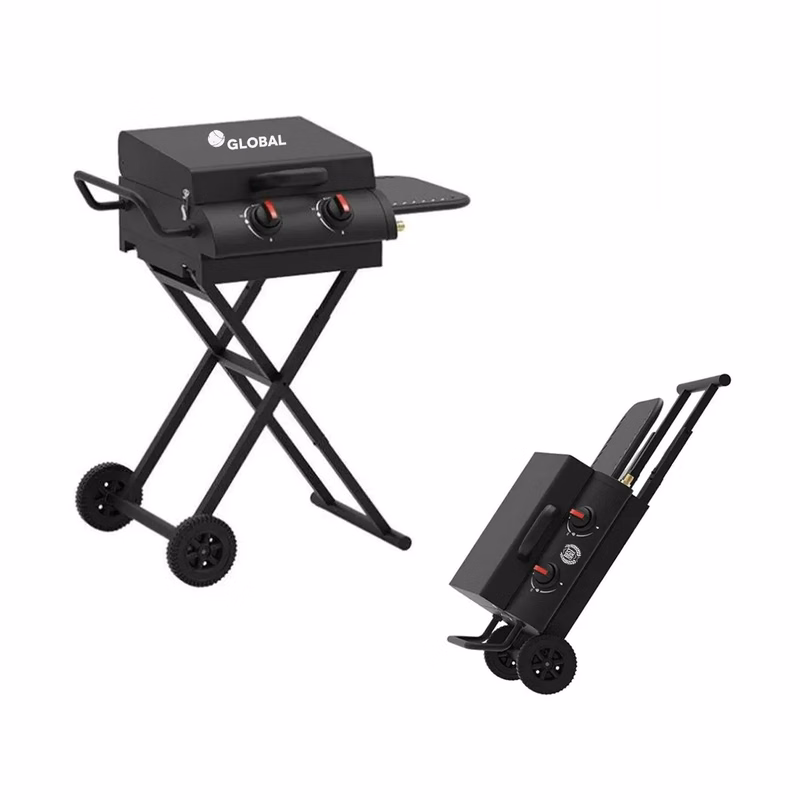 BBQ Gas Barbecue 2 Burners Traveler Portable Gas Grill