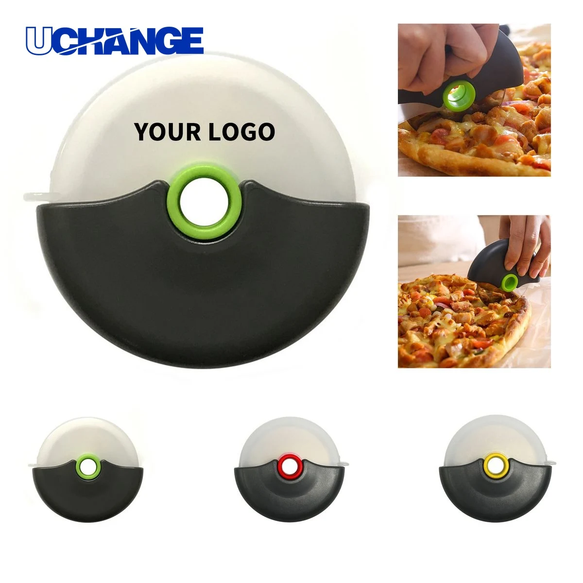 Stainless Steel Pizza Wheel Cutter Tool with Safety Cover 1