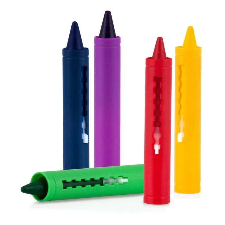 Nuby Roll Up Bath Time Crayon Sets - 5 Colors 1