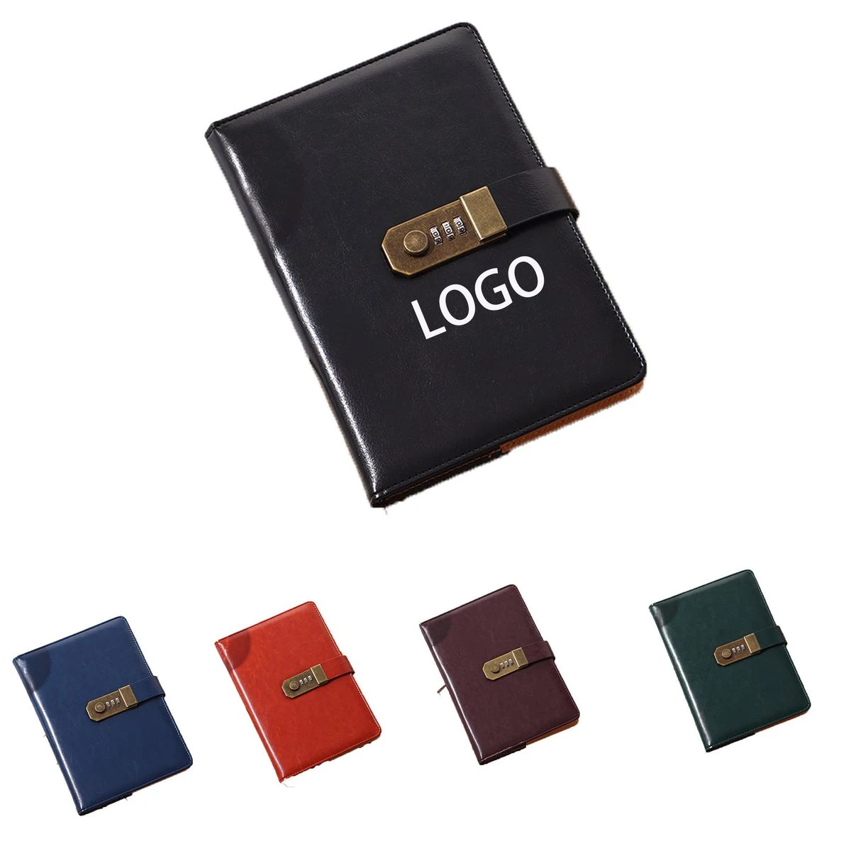Custom Logo A5 Lockable Logbook Premium Thick Business Diary 1