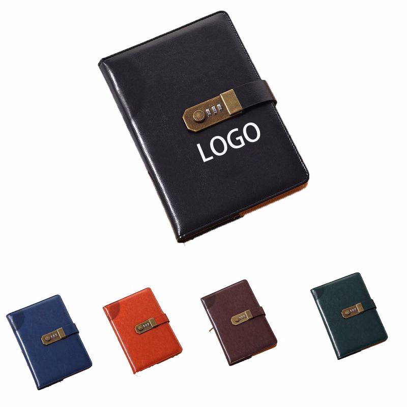 Custom Logo A5 Lockable Logbook Premium Thick Business Diary