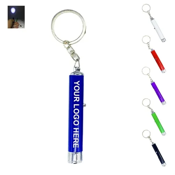 Custom Aluminum Projection Logo Light Keychain — Corporate Event Branded Giveaway 1