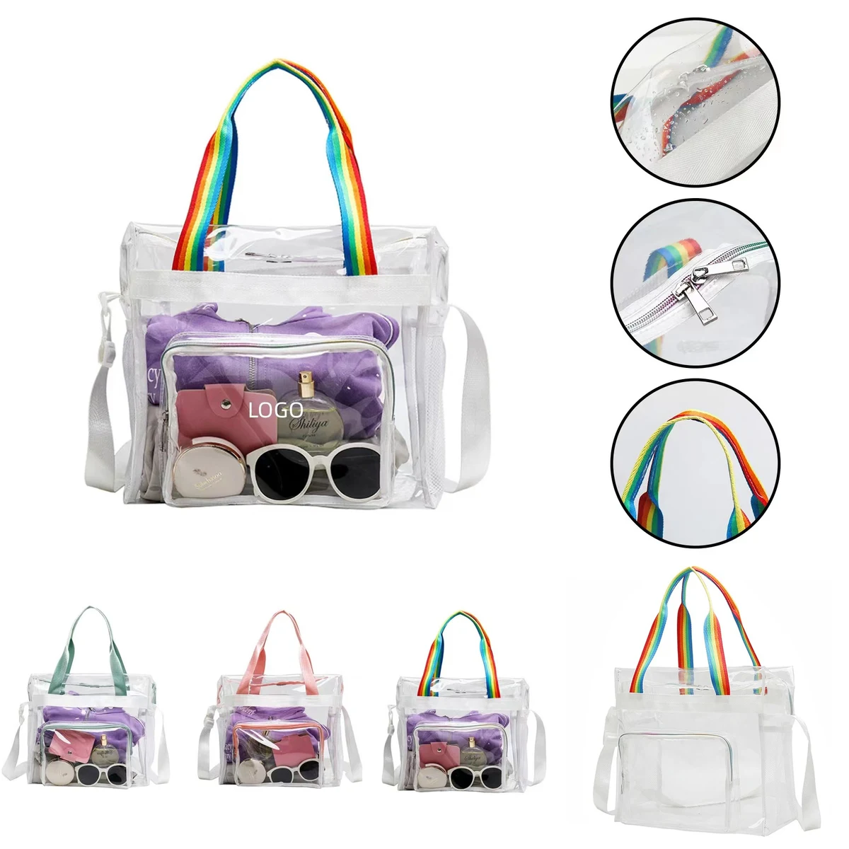 Large Clear Stadium Approved Beach Tote Bag 1