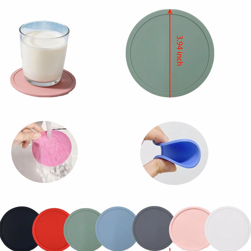 Non-Slip Silicone Cup Coasters for Tables