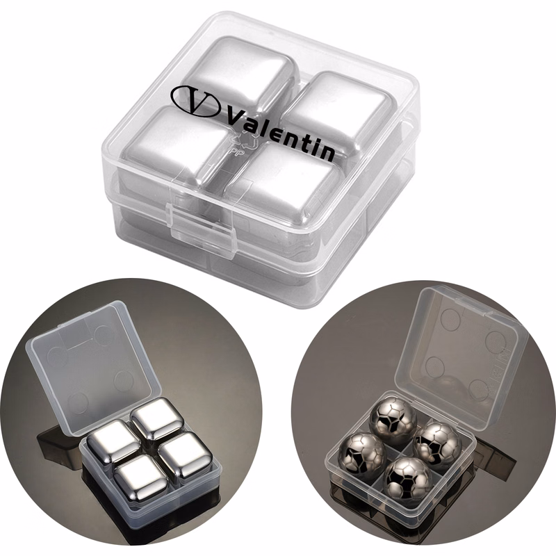 4-Piece Stainless Steel Ice Cubes Set