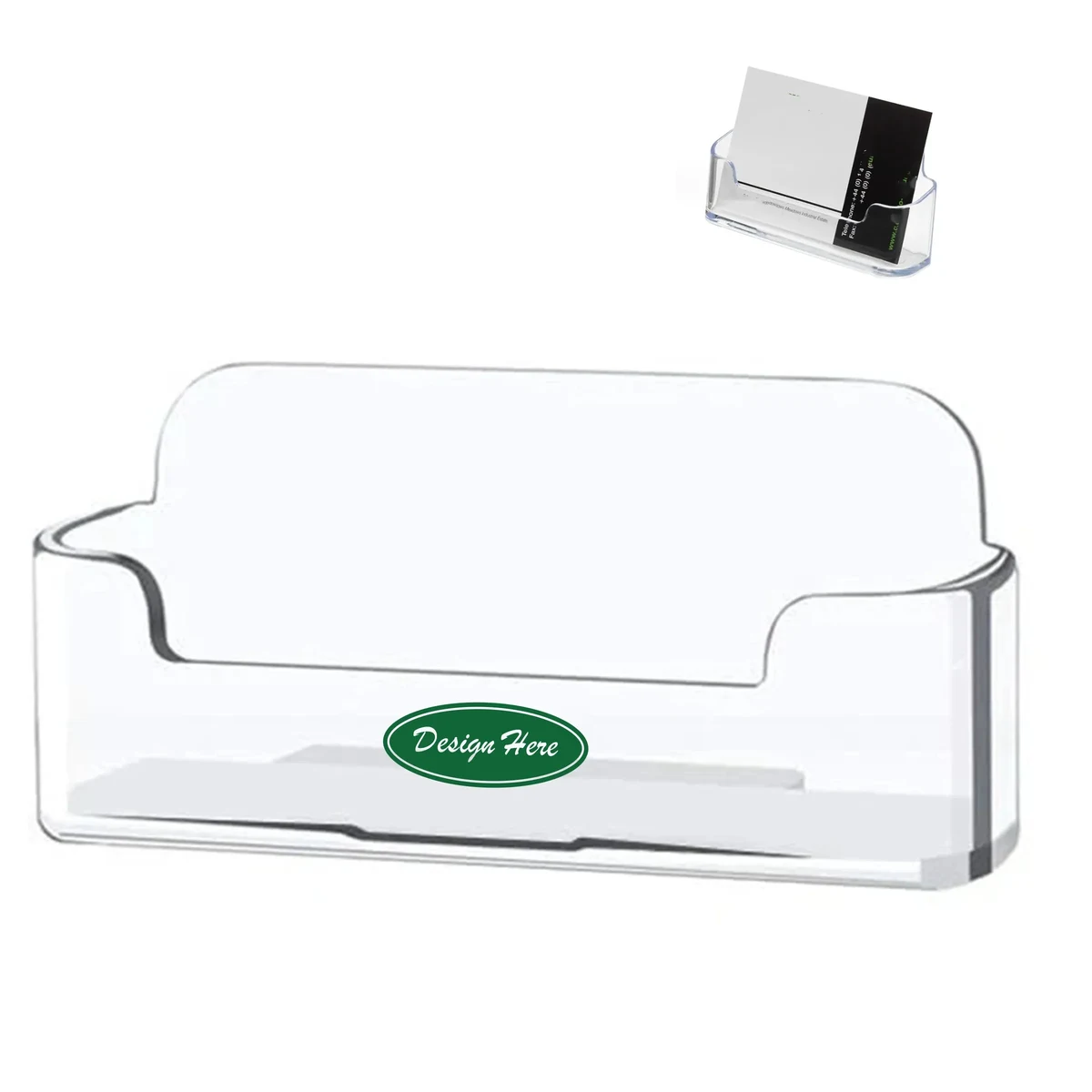 Clear Plastic Desktop Business Card Holder 1