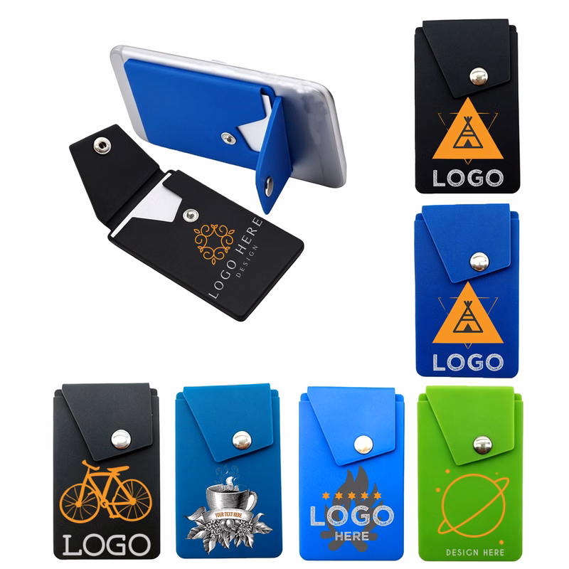 Silicone Phone Card Holder Soft Upgrade Anti Falling Cell Phone Wallet Credit Card Holder