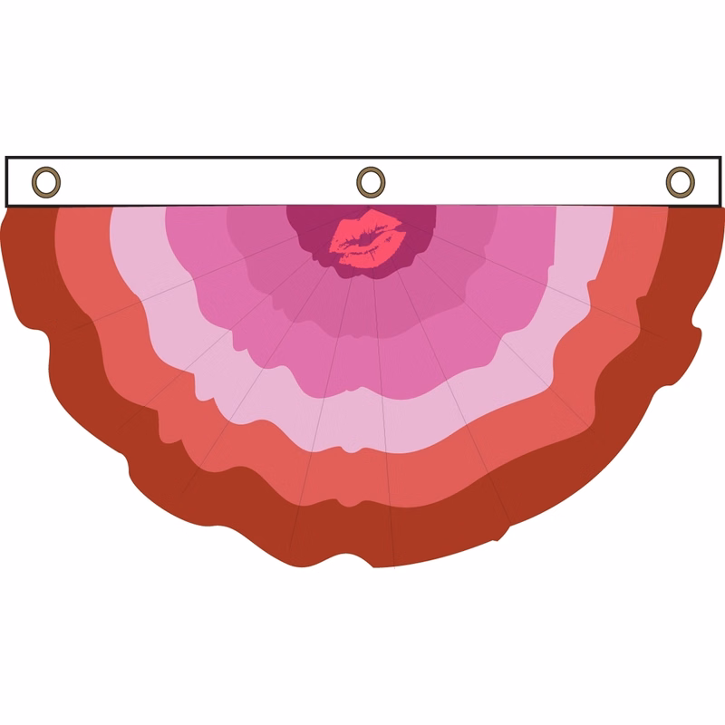 Lipstick Lesbian Pleated Full Fan