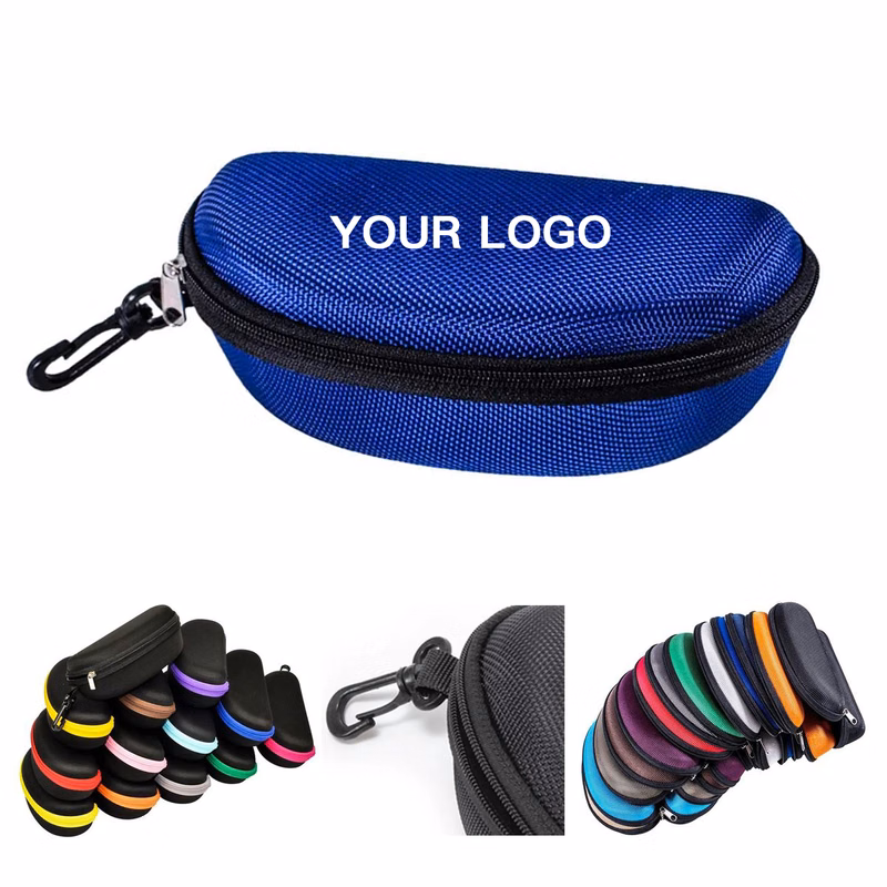 6.6 Inch Oxford Sunglasses Case with Zipper Closure