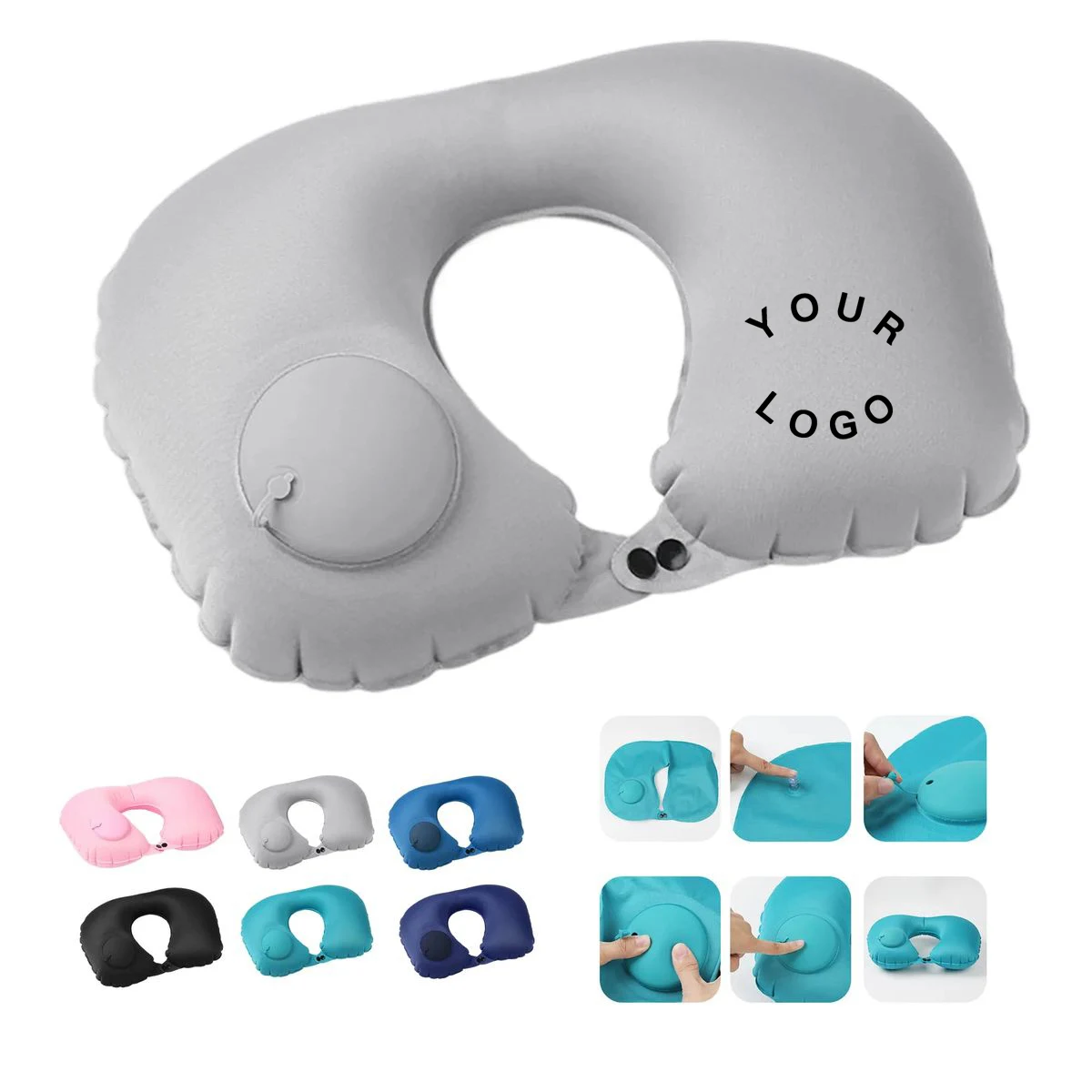 Inflatable Neck Pillow for Airplane Use 1