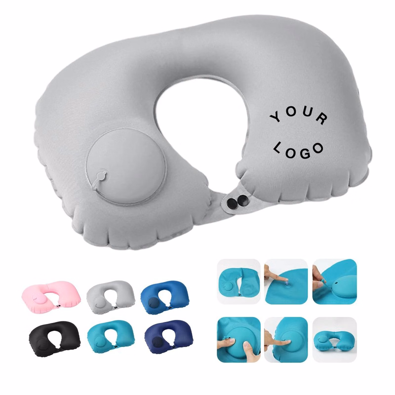 Inflatable Neck Pillow for Airplane Use
