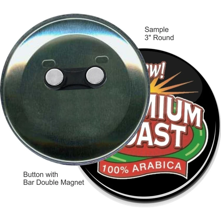 Bar Double Magnet 3 Inch Round Button 1