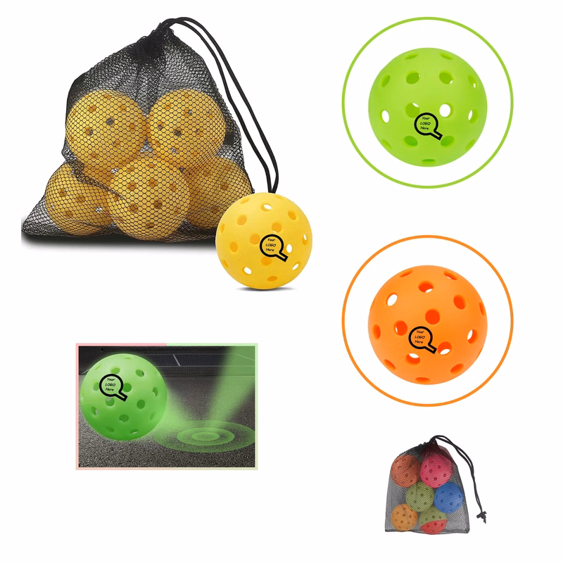 Silkscreen 40 Hole Outdoor Seamless Pickleball