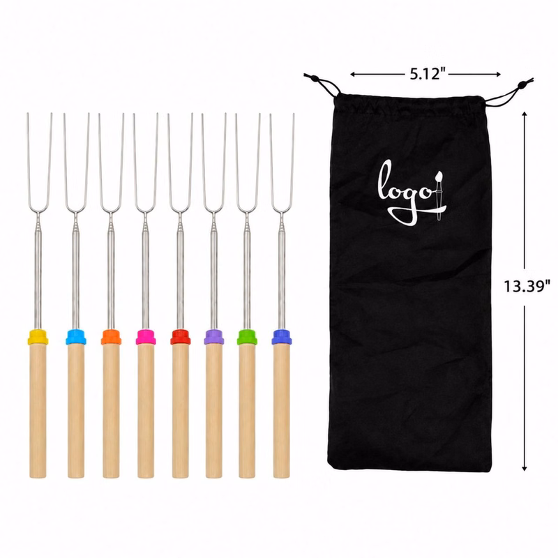8 Piece Telescoping Marshmallow Roasting Stick Set