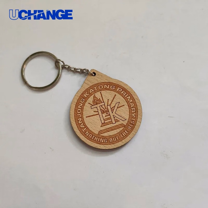 Customized Shape Wooden Keychain for Branding
