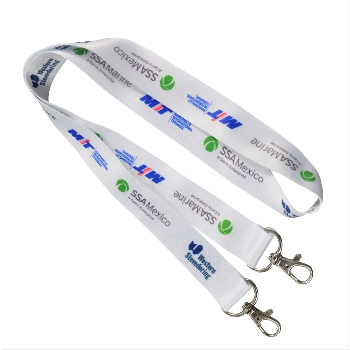 3/4" Double Ended Polyester Dye-Sublimation Lanyard Full Color 1