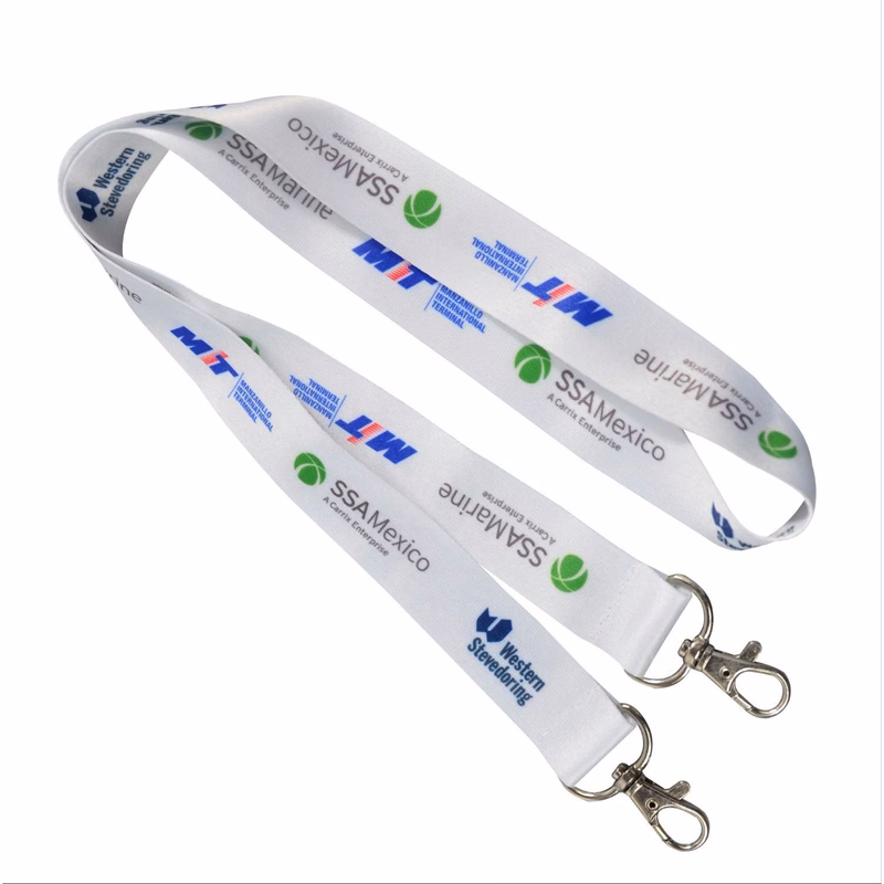 3/4" Double Ended Polyester Dye-Sublimation Lanyard Full Color