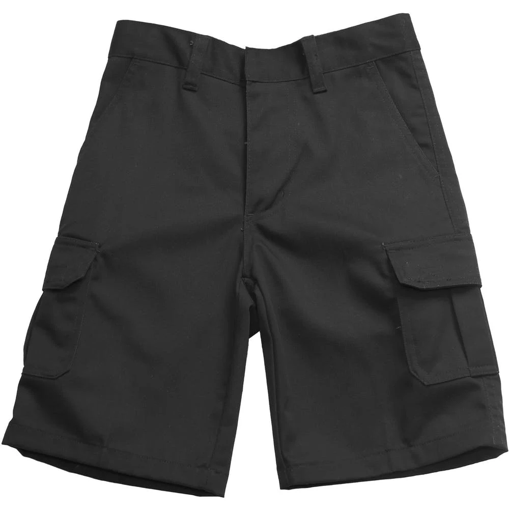Boys' Uniform Shorts - Sizes 4 - 7 Black Cargo Style 1