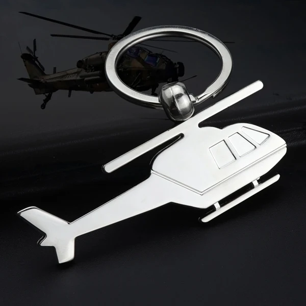 Custom Metal Helicopter Keyring with Full-Color Imprint — Aviation Promo Gift 1