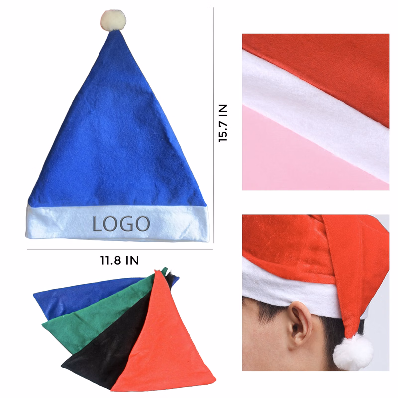 MOQ 1 PCS Customizable Christmas Hat