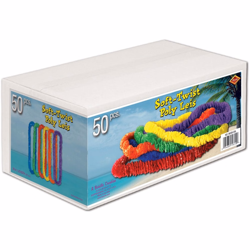 Soft-Twist Leis - Assorted 36" 50 Pk