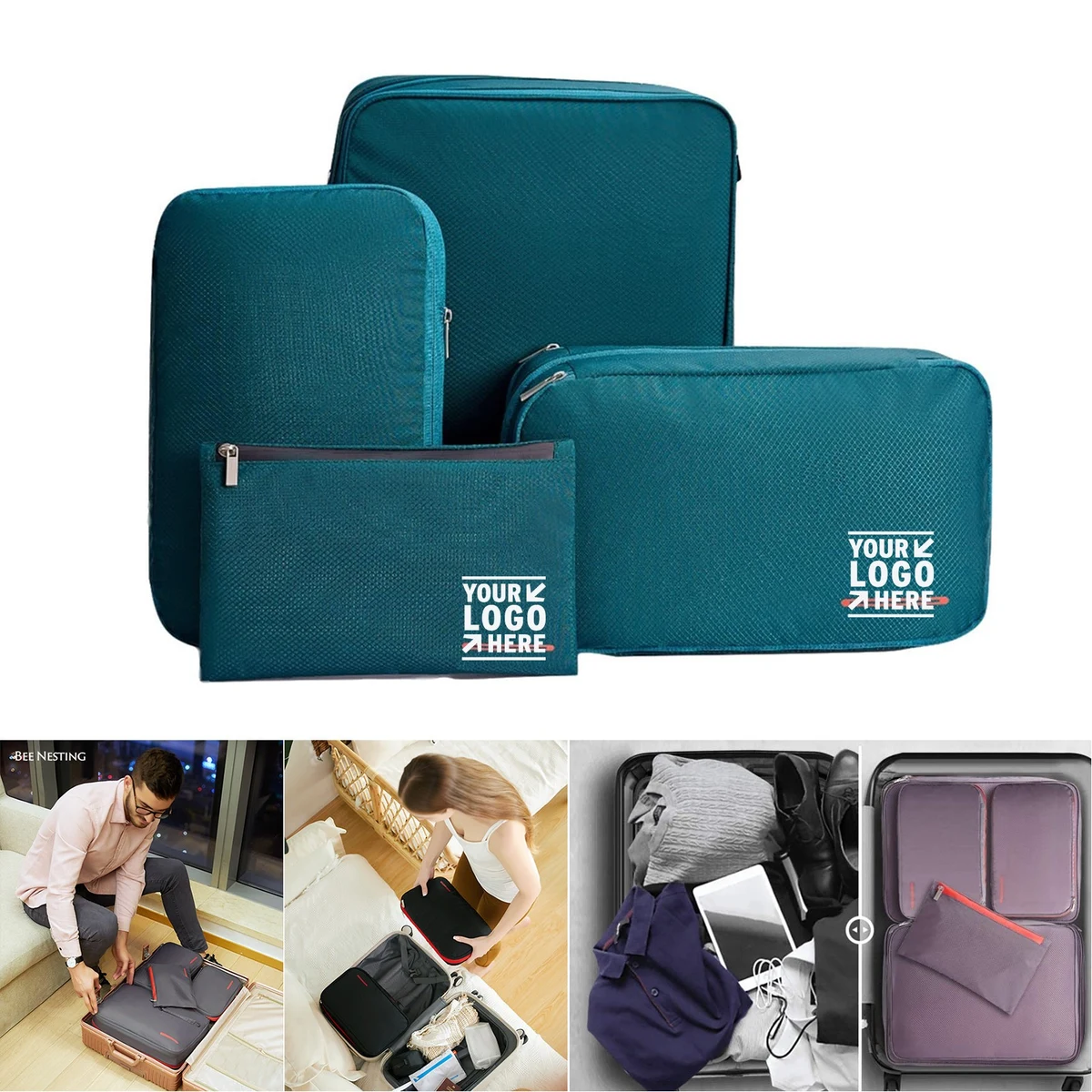 4 sets Waterproof Compression Packing Cubes 1